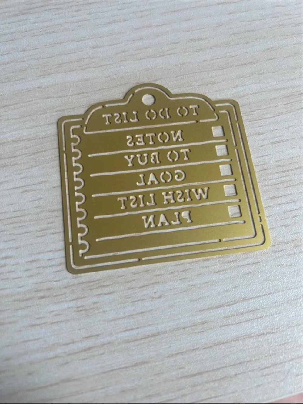 Midori Gold Metal To-Do List Bookmark